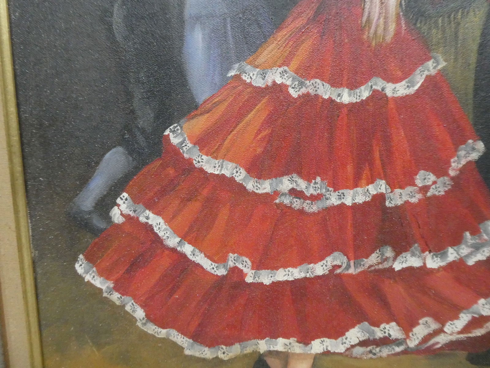 1966 Louise Seward Flamenco Dancers Oil Painting - 7