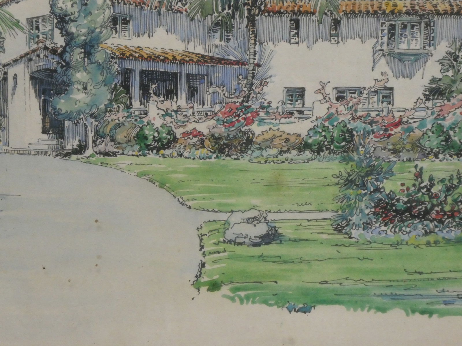 1938 Chas Perrochet Tropical House Print - 10