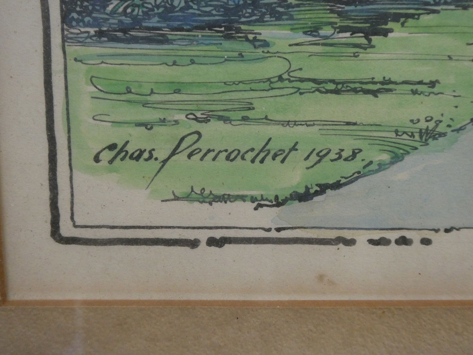 1938 Chas Perrochet Tropical House Print - 12