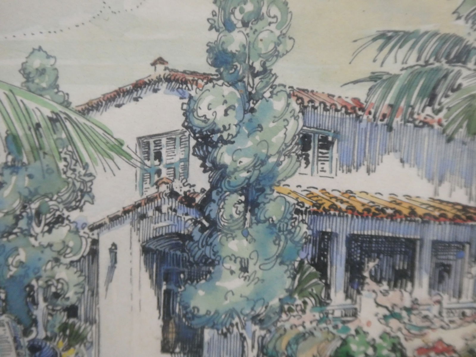 1938 Chas Perrochet Tropical House Print - 13