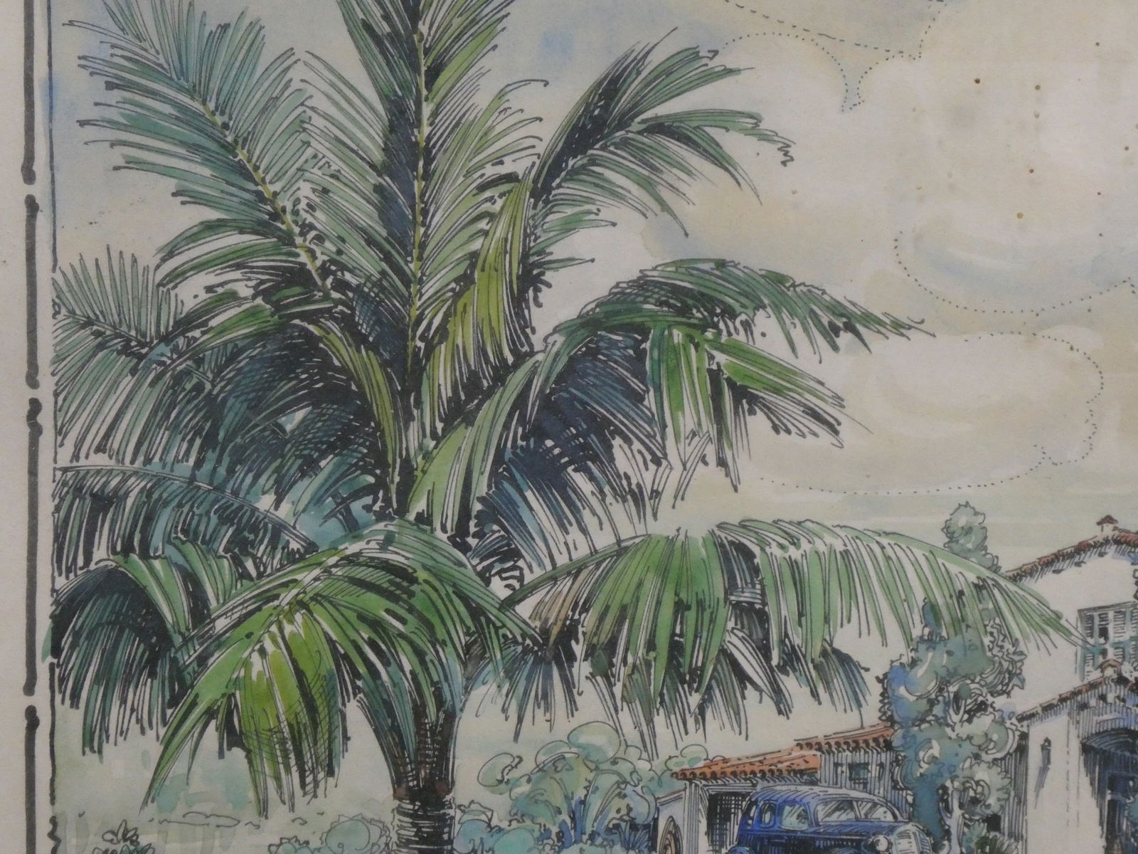 1938 Chas Perrochet Tropical House Print - 6