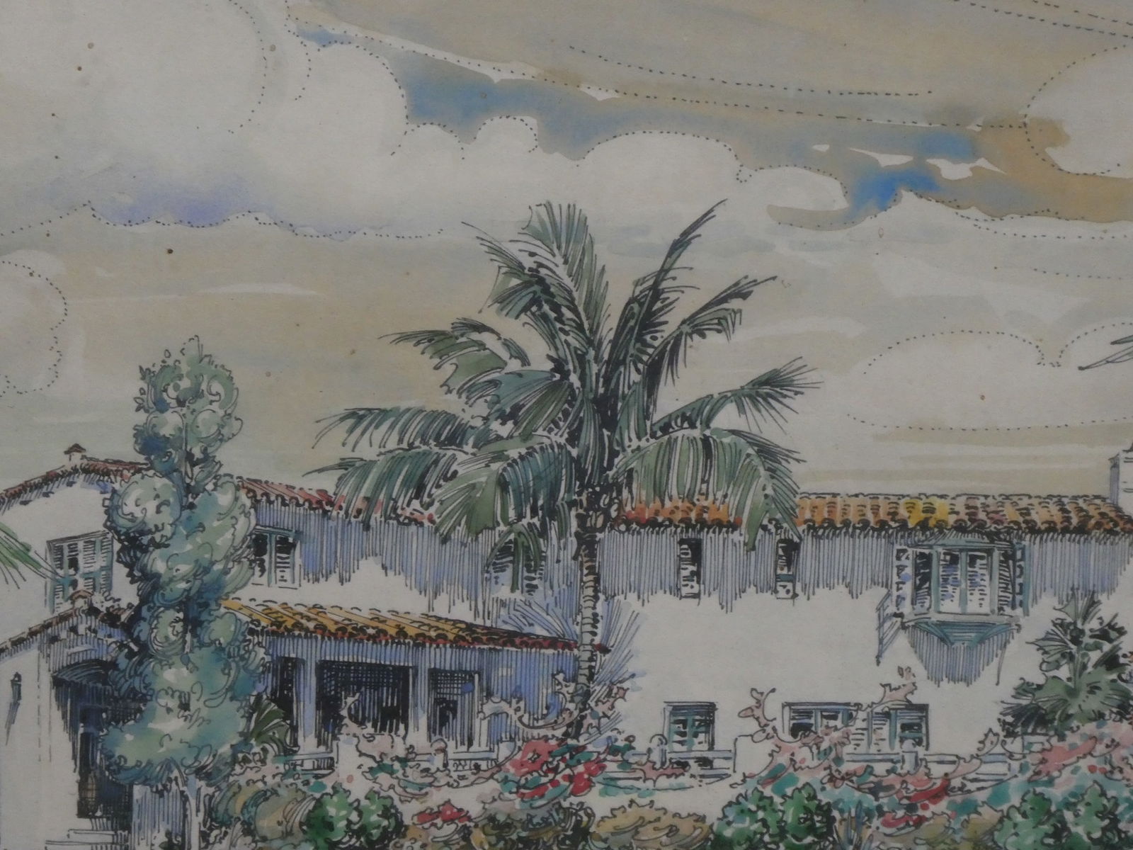 1938 Chas Perrochet Tropical House Print - 7