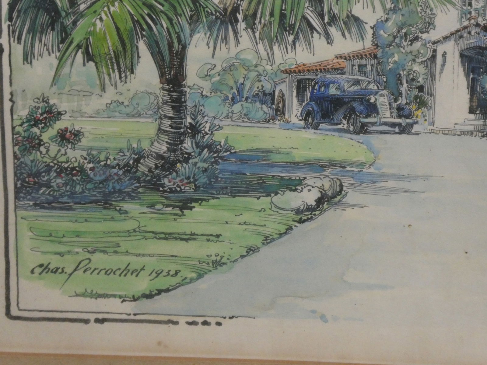 1938 Chas Perrochet Tropical House Print - 9