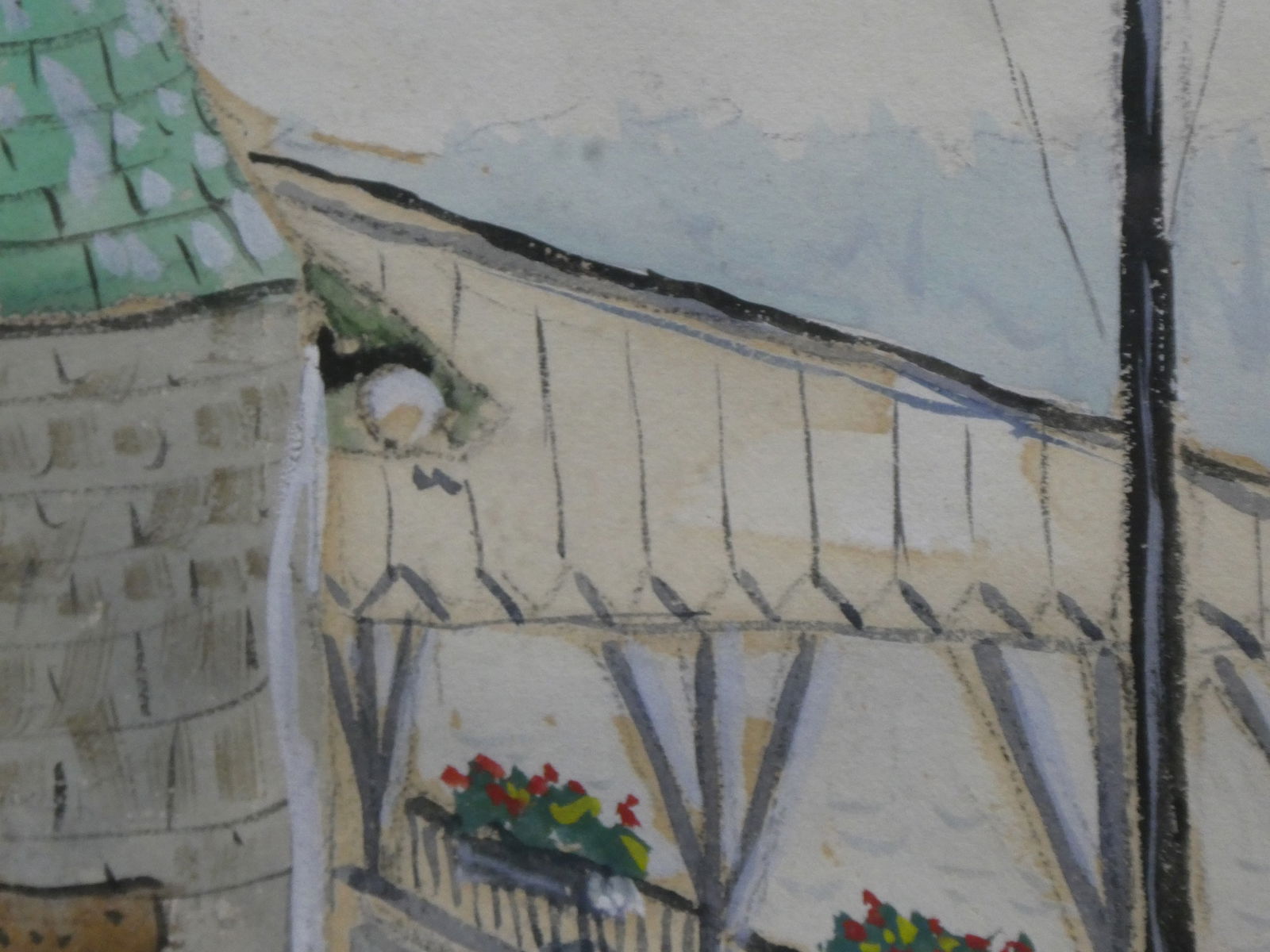 Malvin Marr (Zsissly) Albright Lake Front Home Watercolor Painting LISTED ARTIST - 12