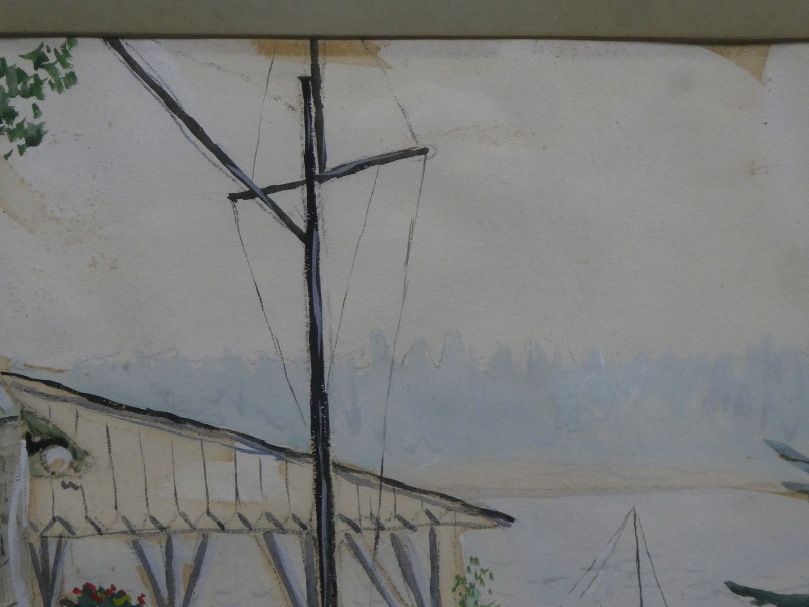 Malvin Marr (Zsissly) Albright Lake Front Home Watercolor Painting LISTED ARTIST - 3