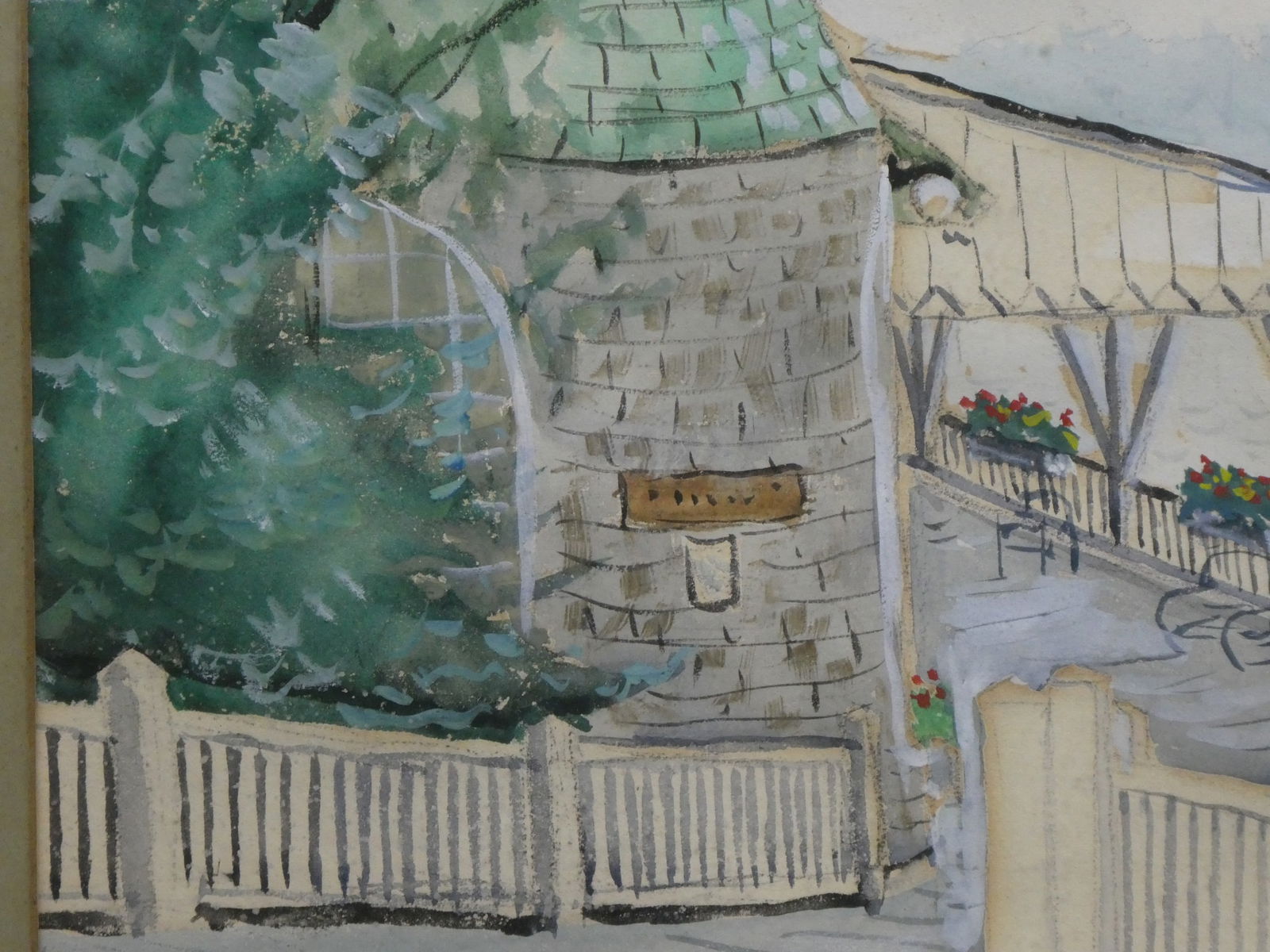 Malvin Marr (Zsissly) Albright Lake Front Home Watercolor Painting LISTED ARTIST - 5