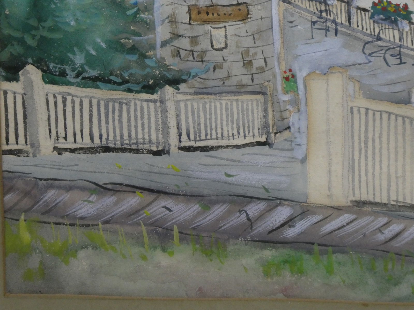 Malvin Marr (Zsissly) Albright Lake Front Home Watercolor Painting LISTED ARTIST - 8