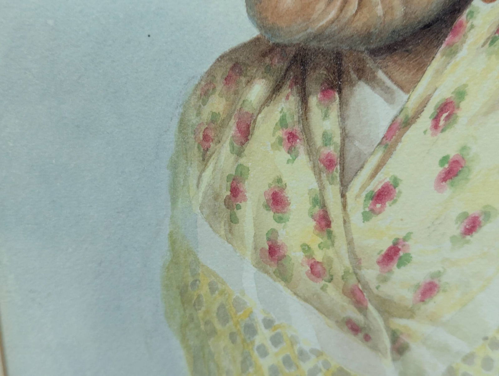 Watercolor Portrait of Neapolitan Italian Grandma by E Fiorentino - 6