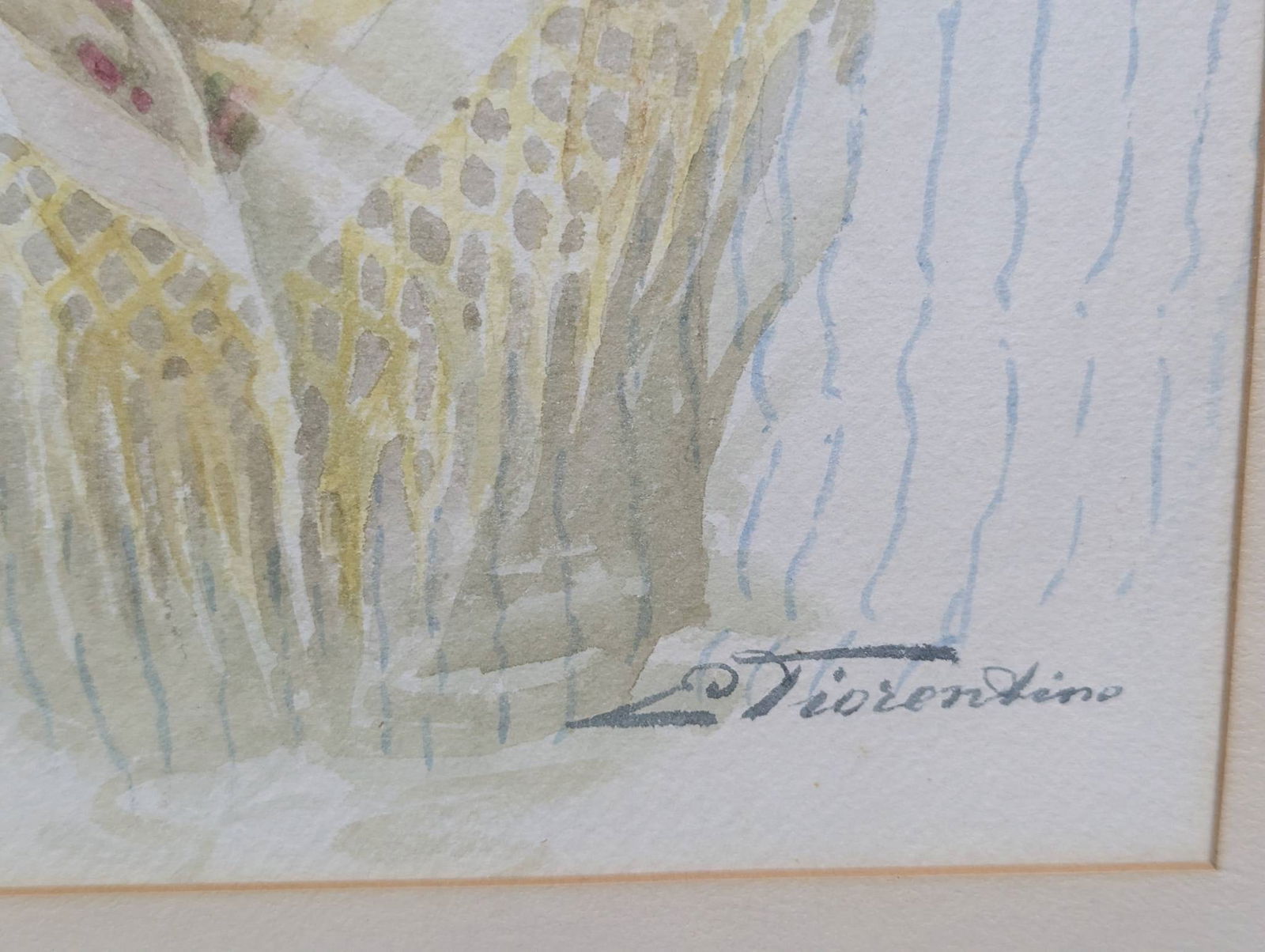 Watercolor Portrait of Neapolitan Italian Grandma by E Fiorentino - 9