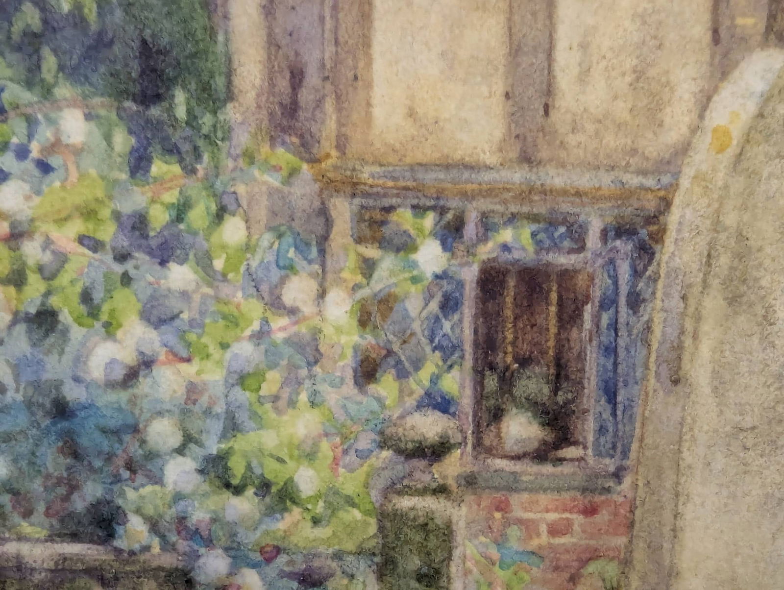 Watercolor of Godscacre by Ernest Arthur Rowe SignedÂ 1907 - 10