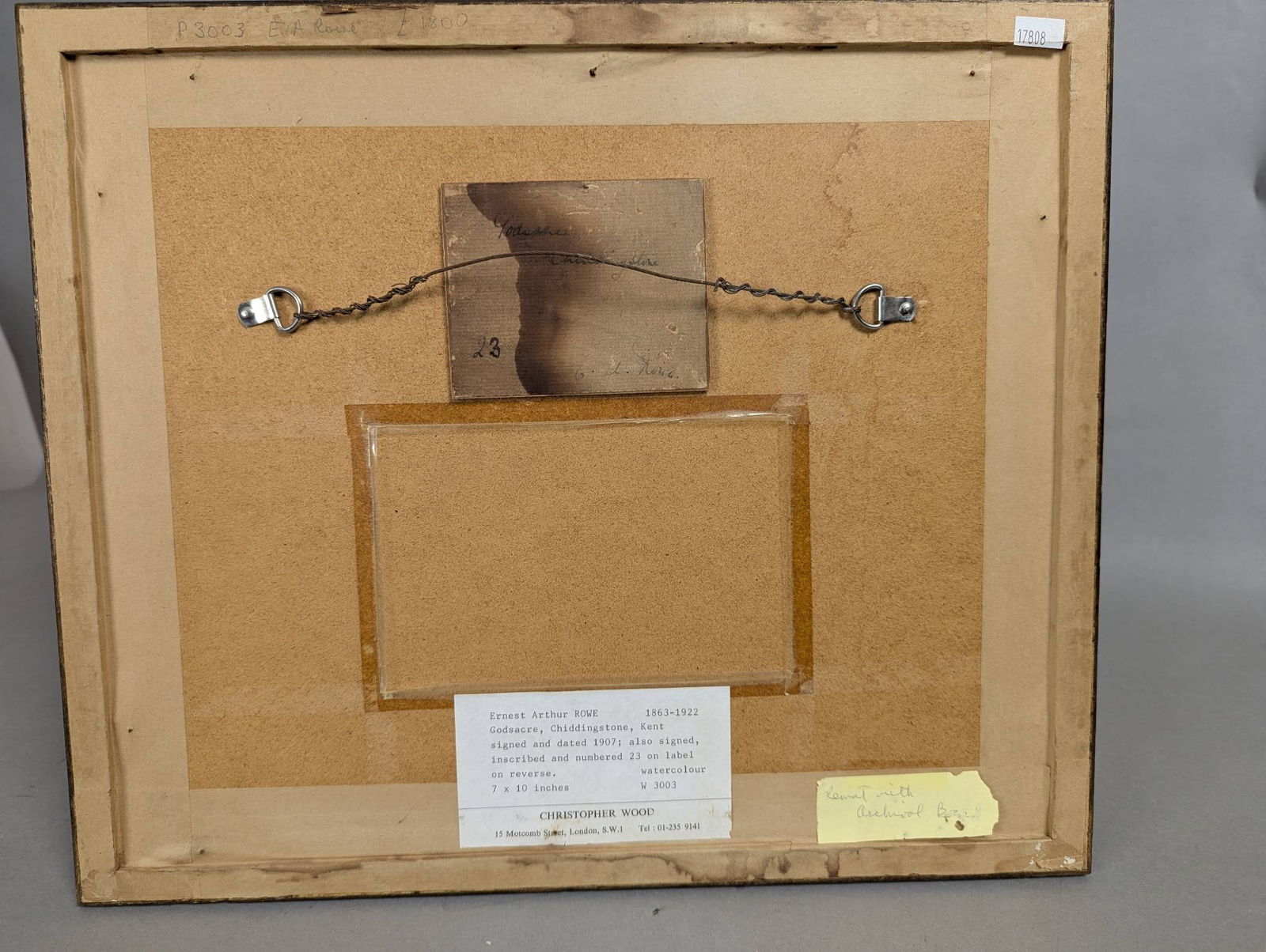 Watercolor of Godscacre by Ernest Arthur Rowe SignedÂ 1907 - 12