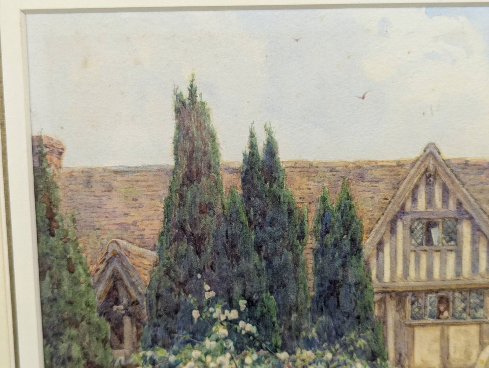 Watercolor of Godscacre by Ernest Arthur Rowe SignedÂ 1907 - 3