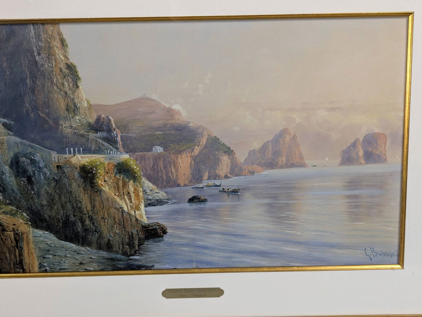 View of Capri Gauche Painting by Giovanni Battista - 2