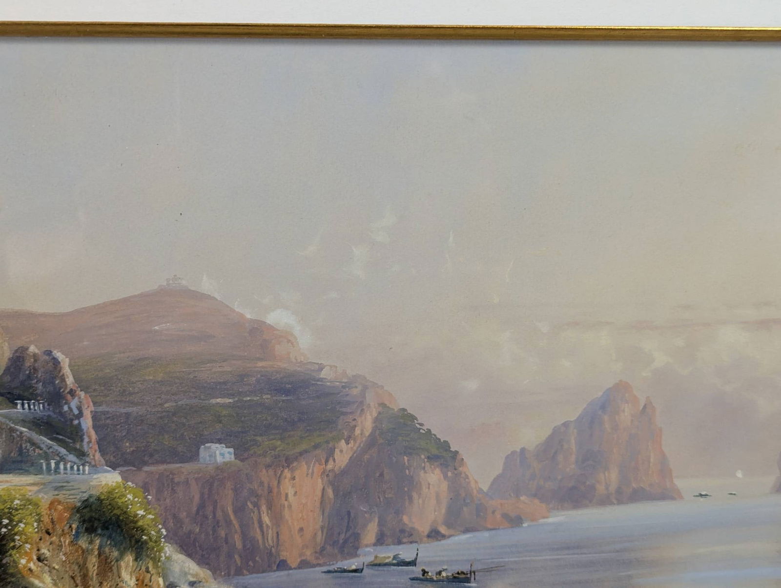 View of Capri Gauche Painting by Giovanni Battista - 4