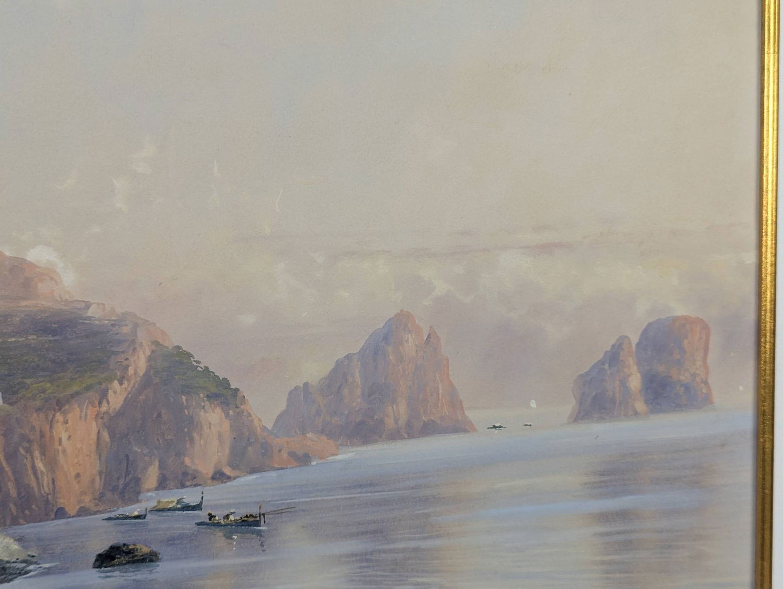 View of Capri Gauche Painting by Giovanni Battista - 8