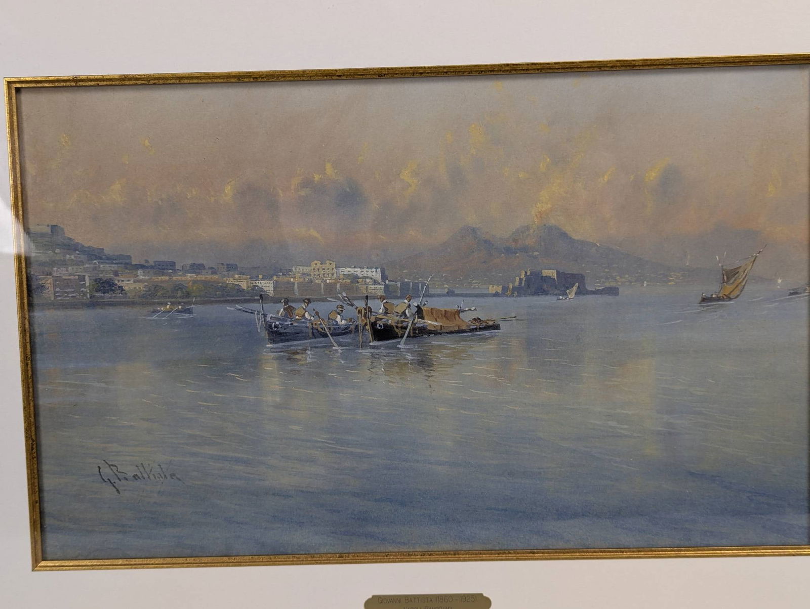 Napoli Panorama Watercolor Painting by Giovanni Battista - 2