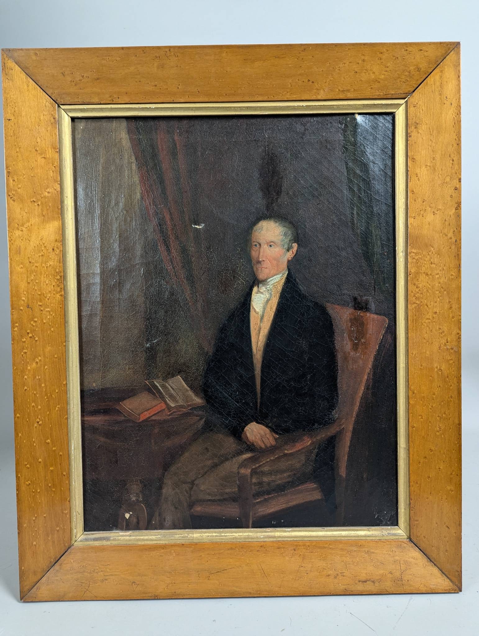 American School Oil Painting Portrait of a Distinguished Gentleman c 1840s (1 of 10)