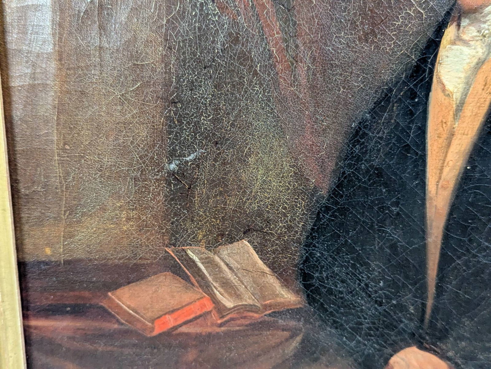 American School Oil Painting Portrait of a Distinguished Gentleman c 1840s - 5