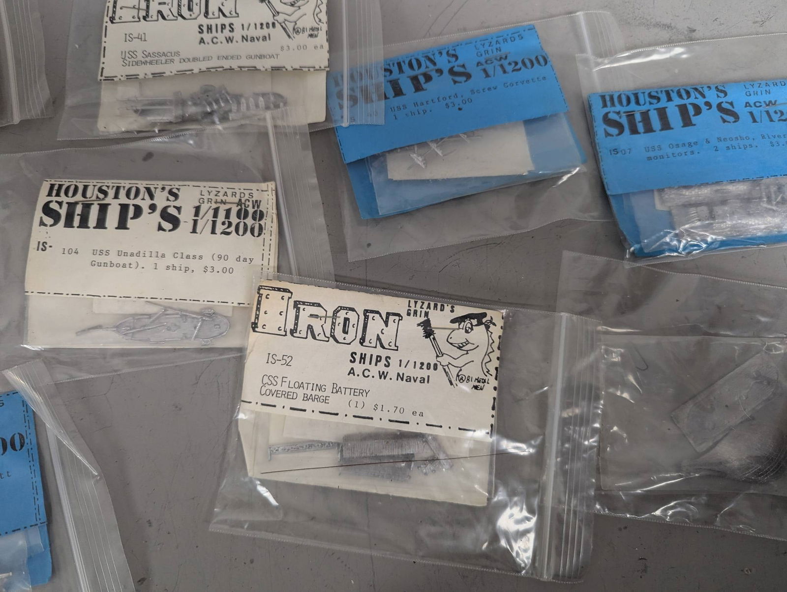 17 Lead Miniature Ships from Houstons Ships and Iron Ships - 8