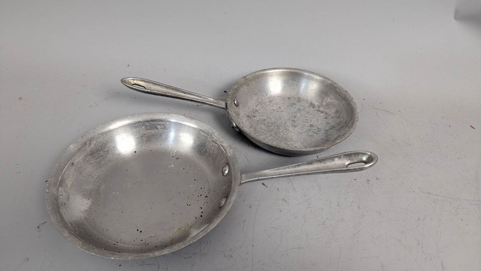 Two All Clad Frying Pans with Metal Handles (1 of 4)