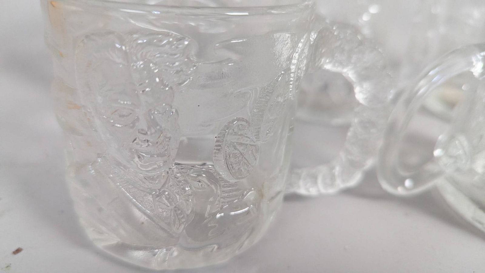 Four McDonaldâ€™s Batman Forever Glass Mugs from 1995 - 2