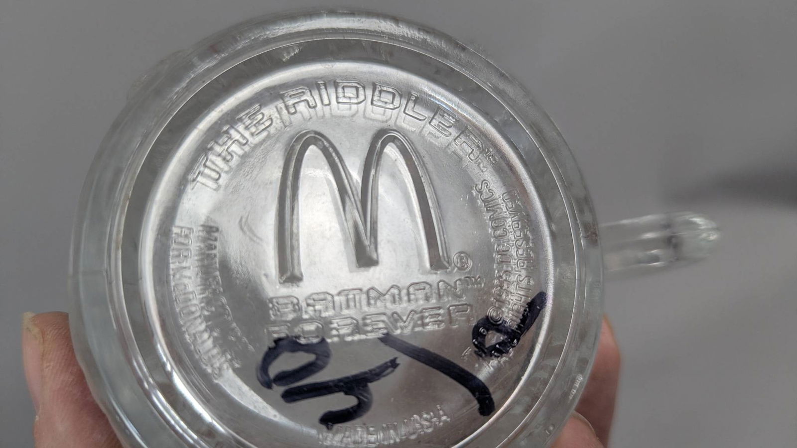 Four McDonaldâ€™s Batman Forever Glass Mugs from 1995 - 7