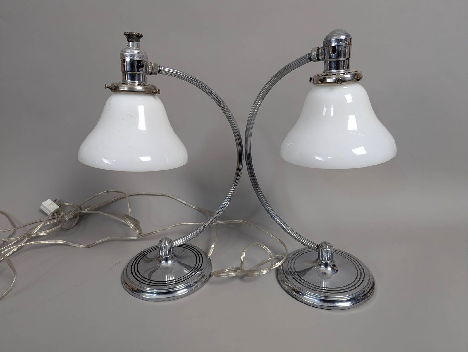 Chase Chrome Art Deco Desk Lamps with Different Sockets (1 of 7)