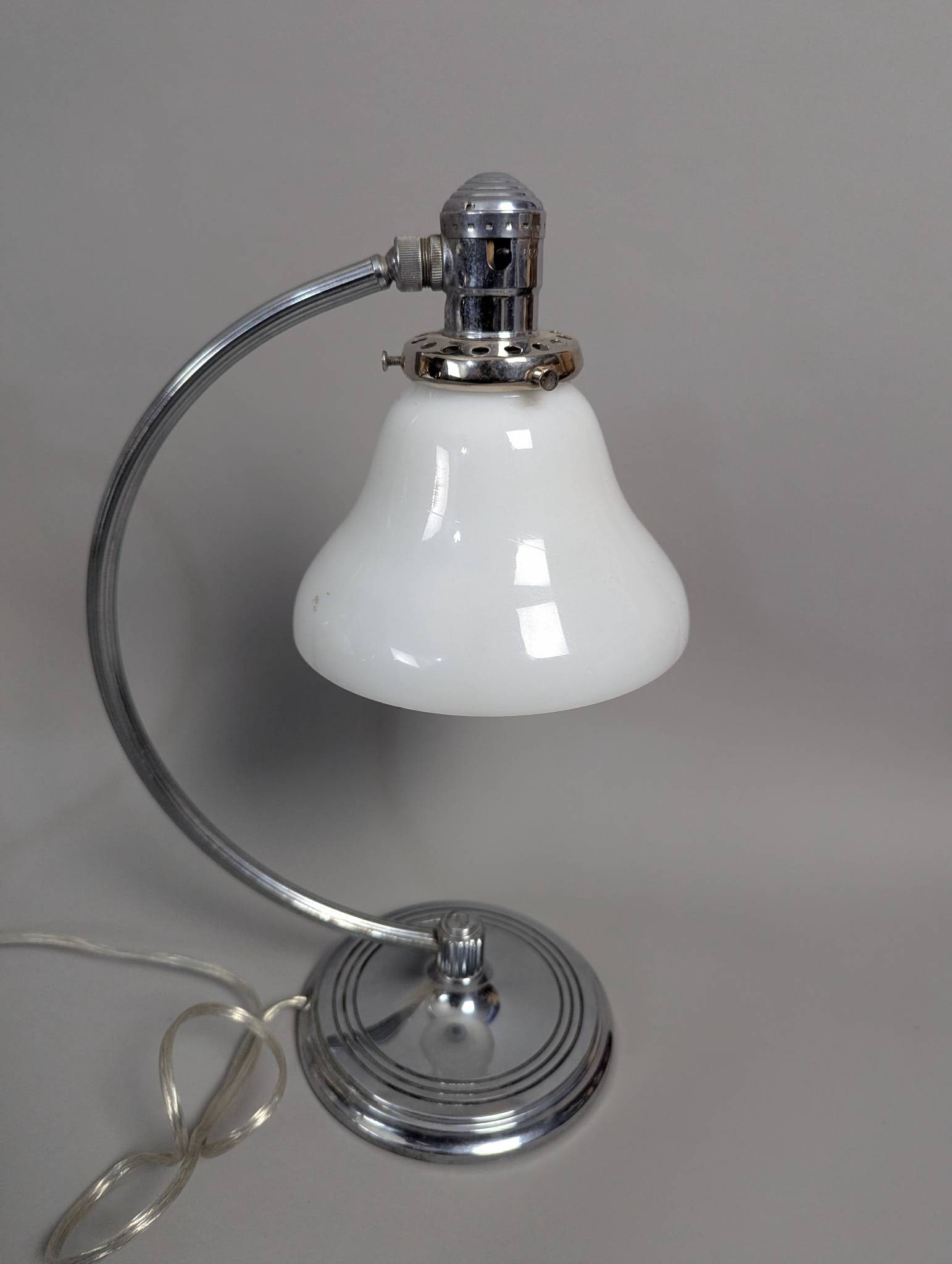 Chase Chrome Art Deco Desk Lamps with Different Sockets - 2