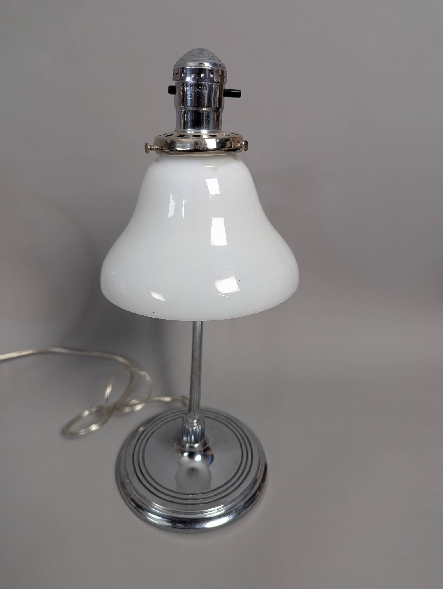 Chase Chrome Art Deco Desk Lamps with Different Sockets - 3