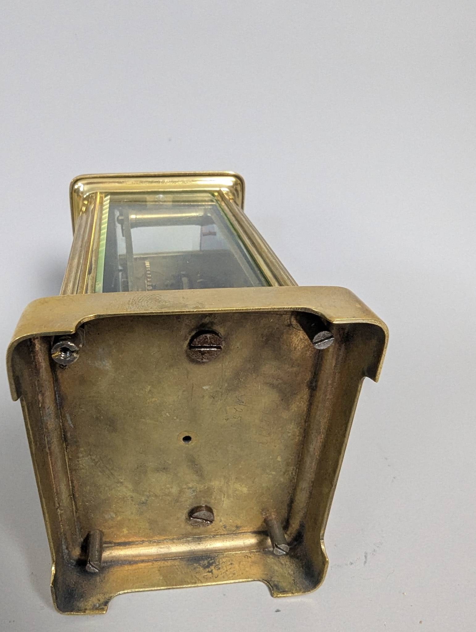 Gilt Brass Carriage Clock by Mauser Mfg Co of New York - 6