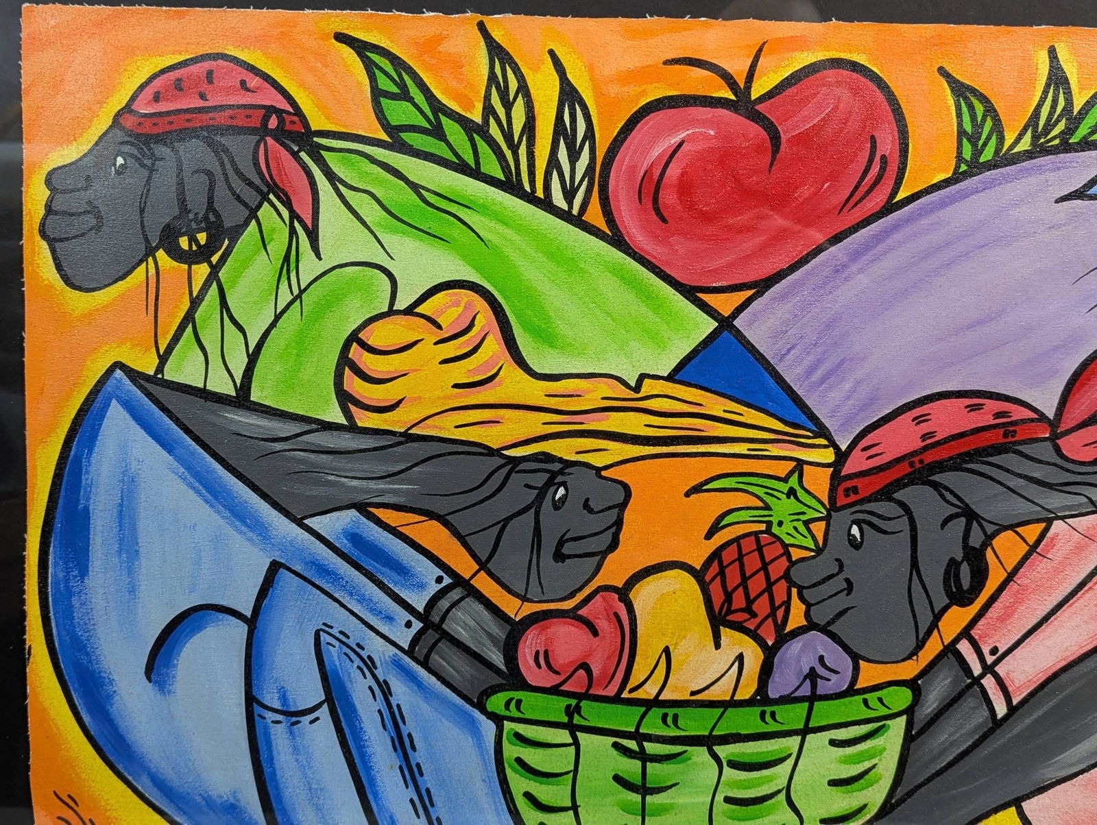 Haitian Painting on Canvas Signed Soto and Dated 2005 - 2