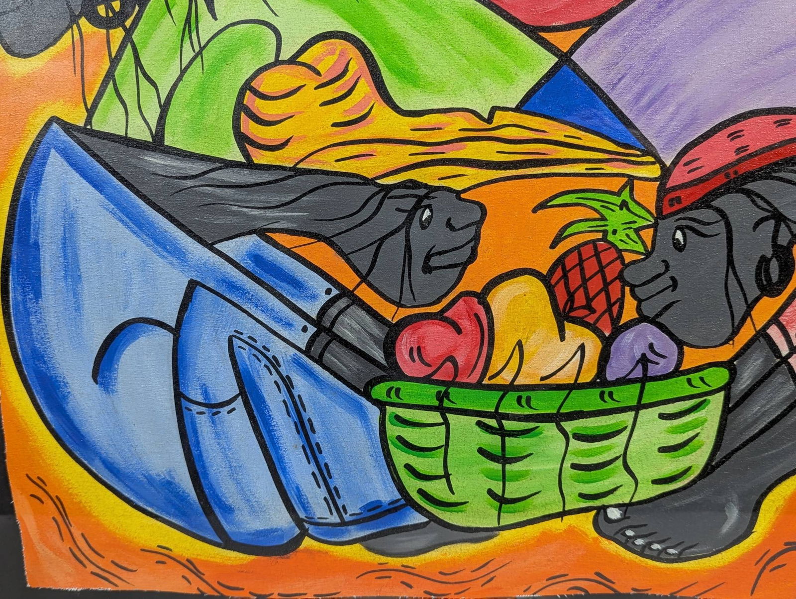 Haitian Painting on Canvas Signed Soto and Dated 2005 - 5