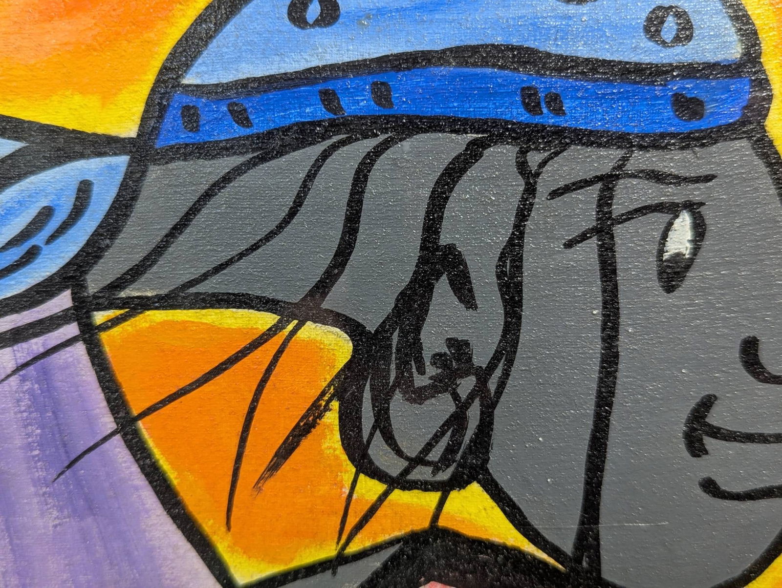 Haitian Painting on Canvas Signed Soto and Dated 2005 - 9