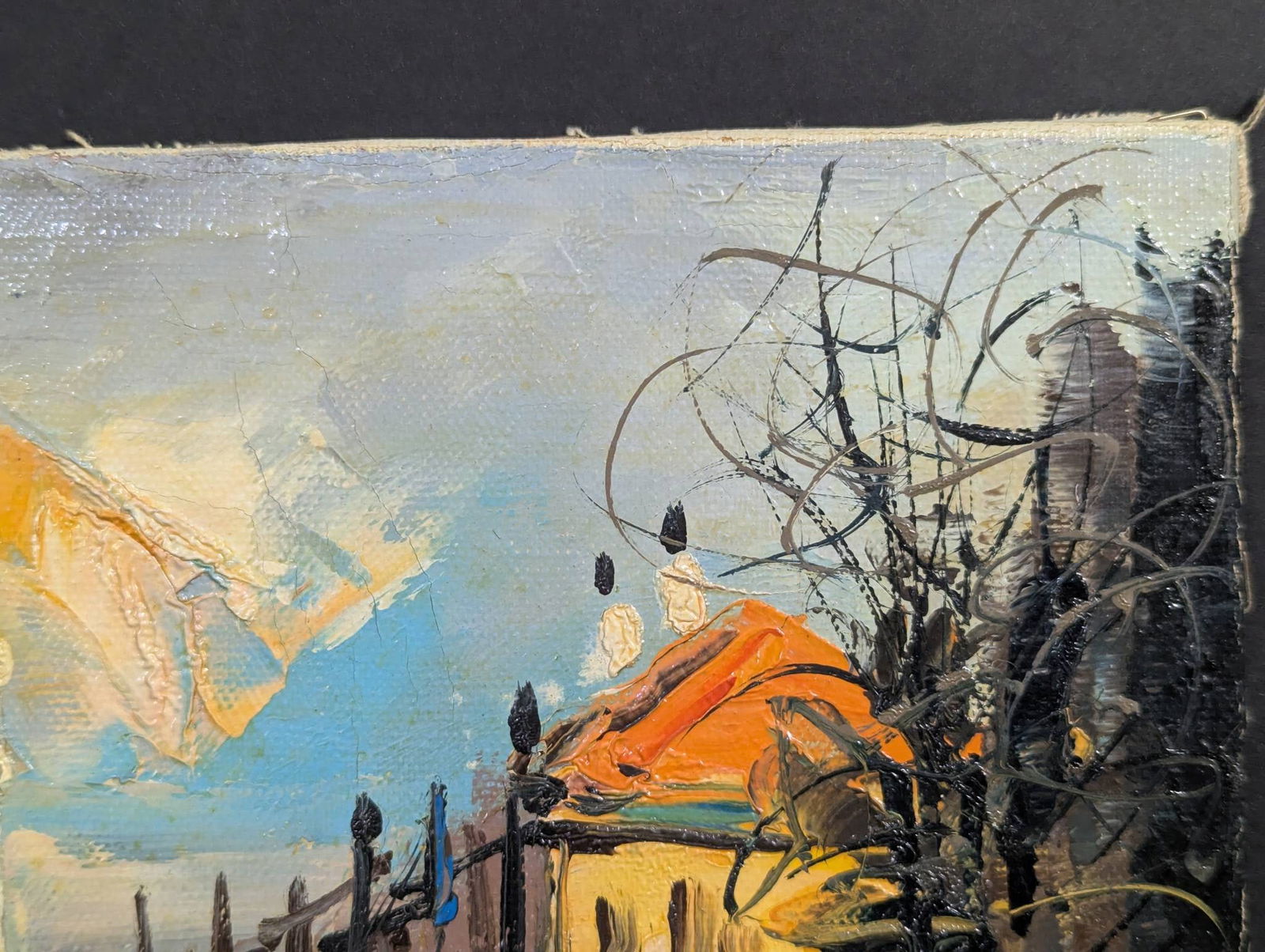 Oil Painting Depicting Street Scene by J Douchet - 3