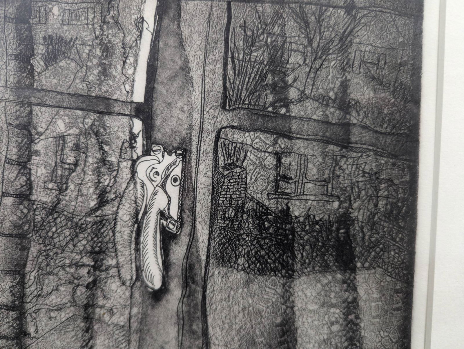 Framed Etching Titled A Childs Fantasy by Shadus - 6