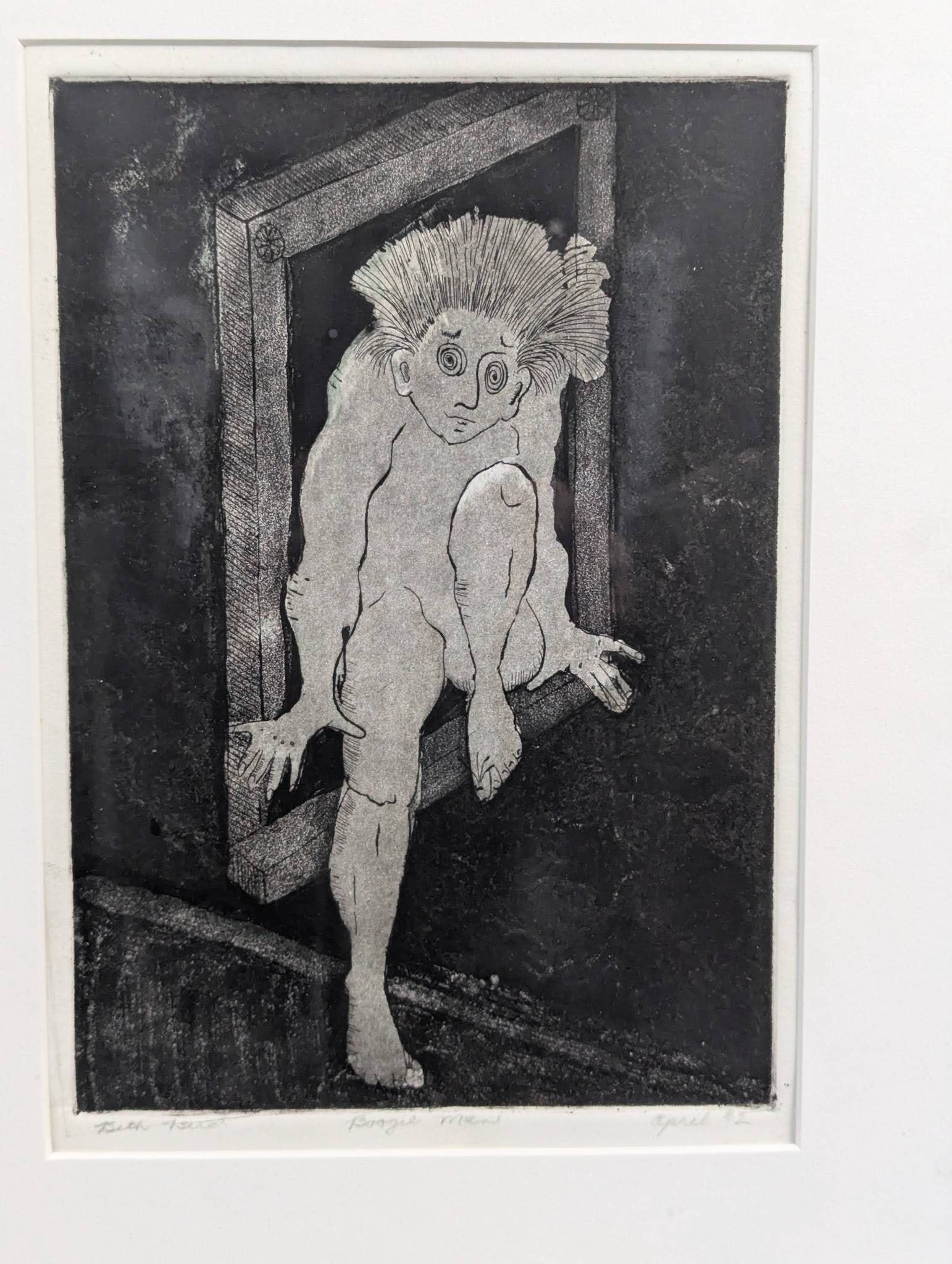 Etching Titled Boogie Man by Beth Ford - 2