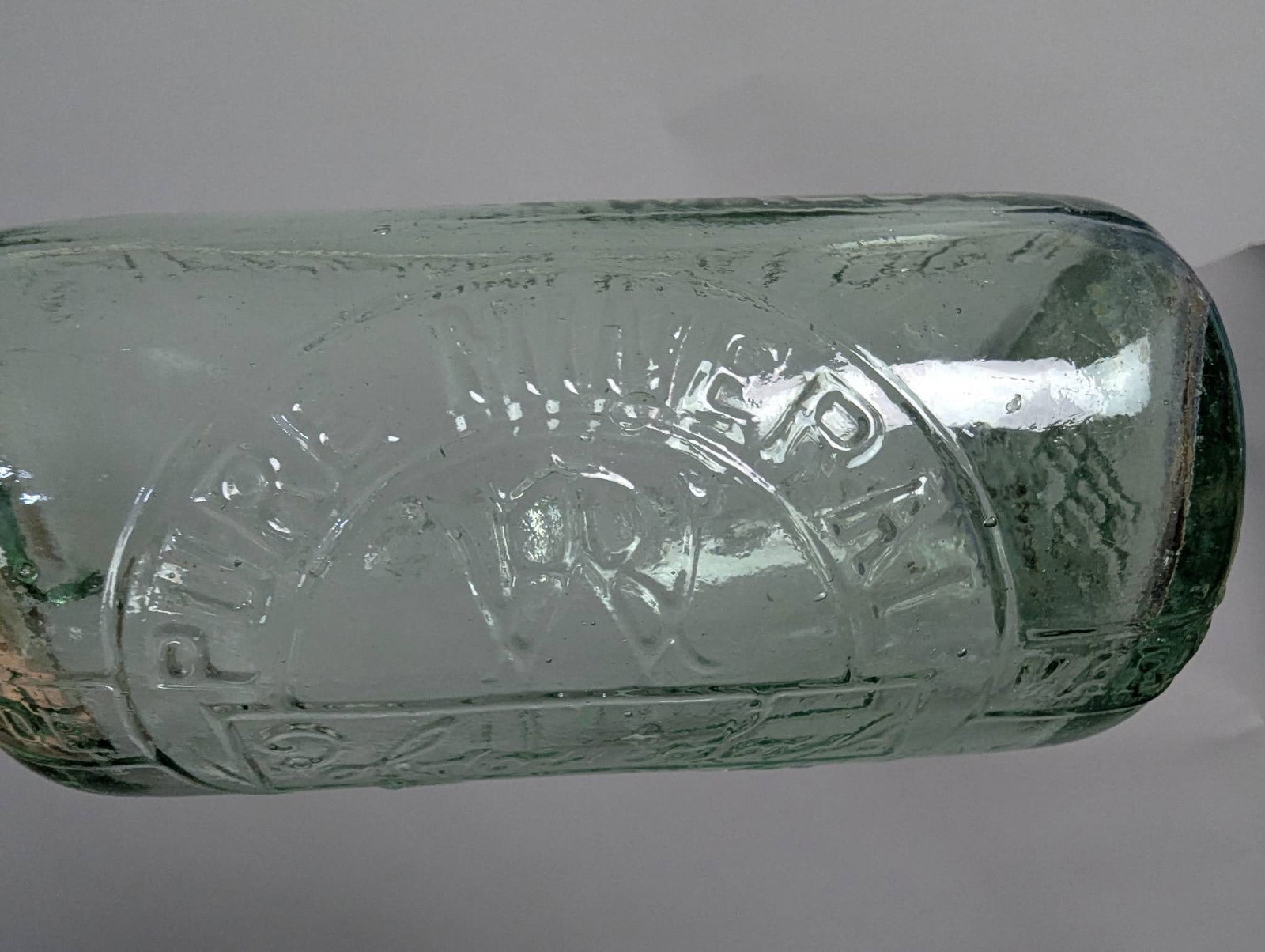 Vintage Robson and Son Glass Bottle with Embossed Lettering - 2
