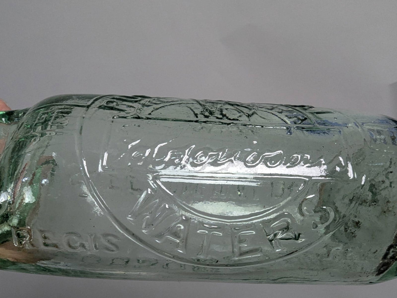 Vintage Robson and Son Glass Bottle with Embossed Lettering - 3