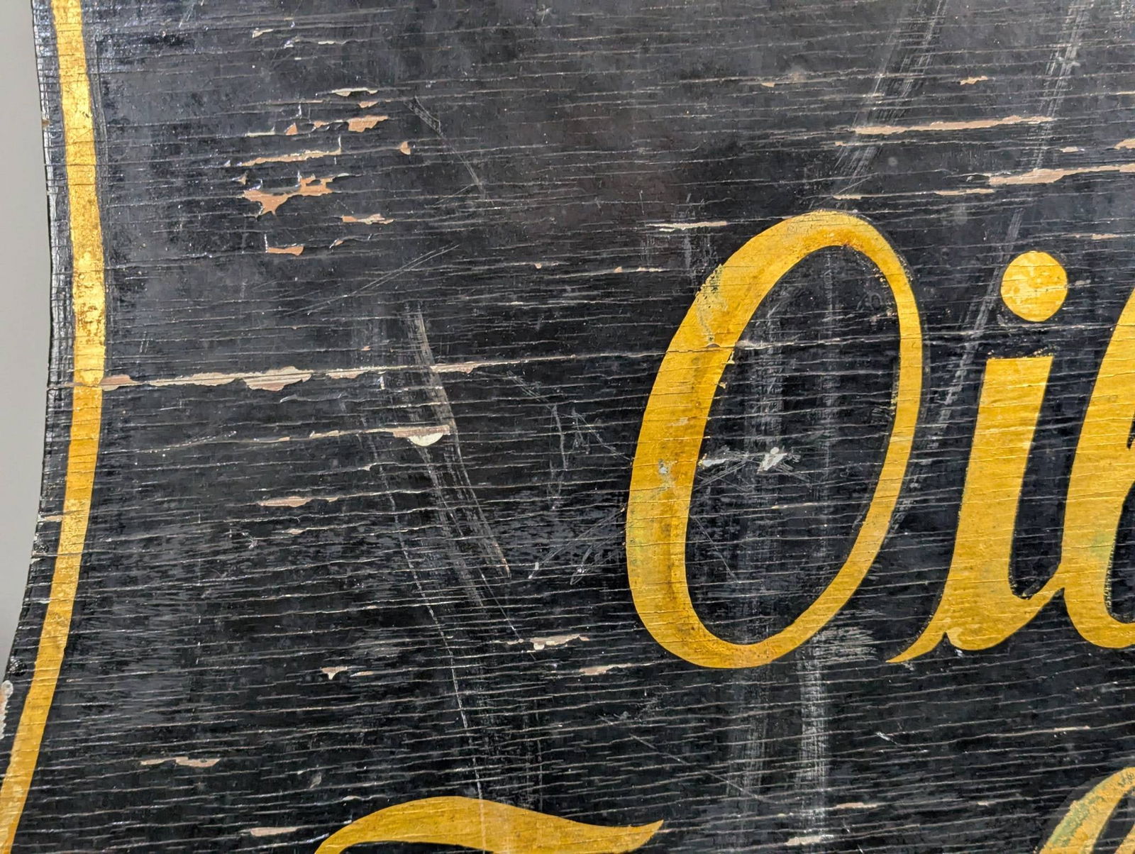 Antique Hand Painted Double Sided Mayer Oil Co Wood Sign - 6