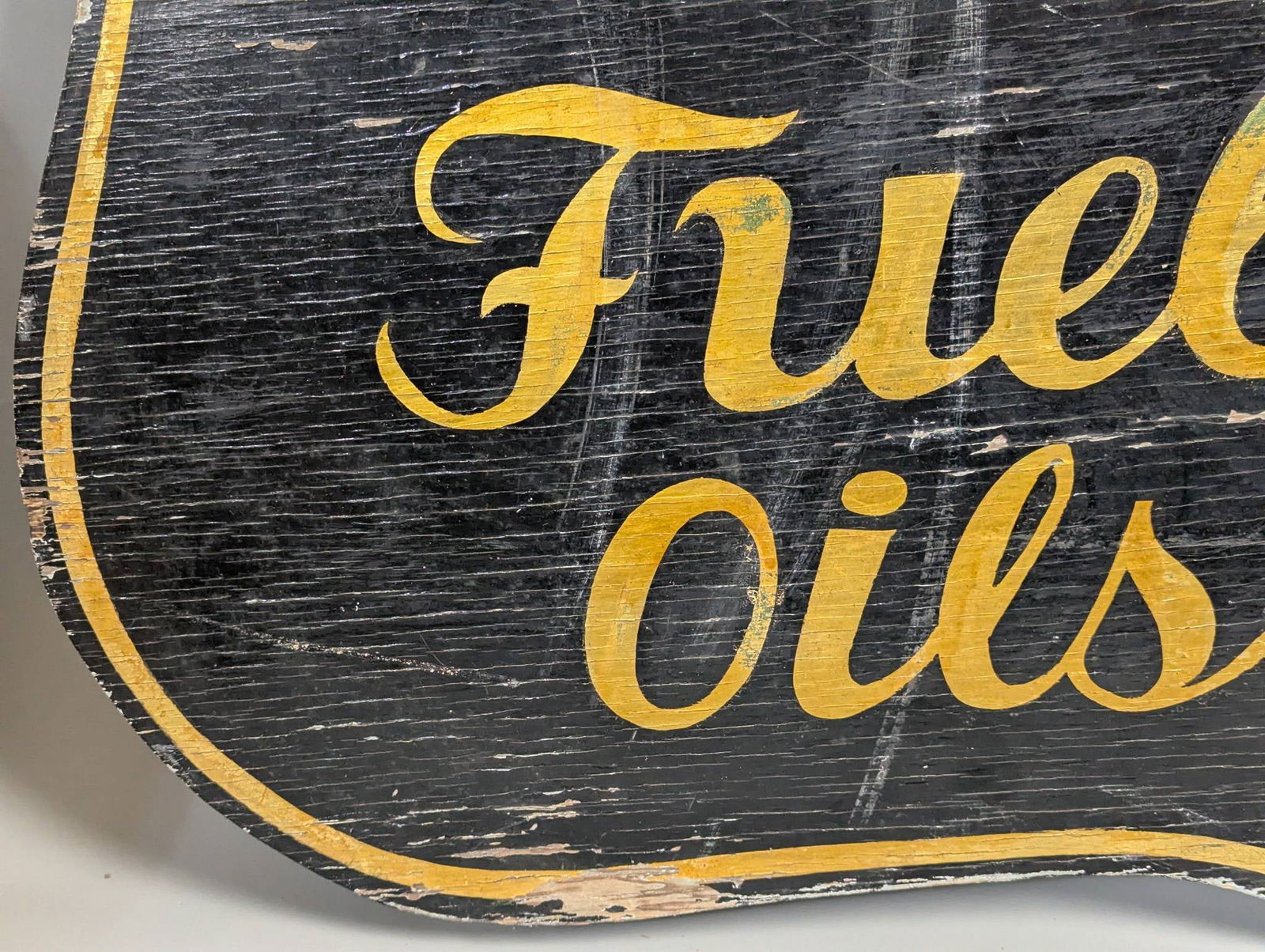 Antique Hand Painted Double Sided Mayer Oil Co Wood Sign - 9