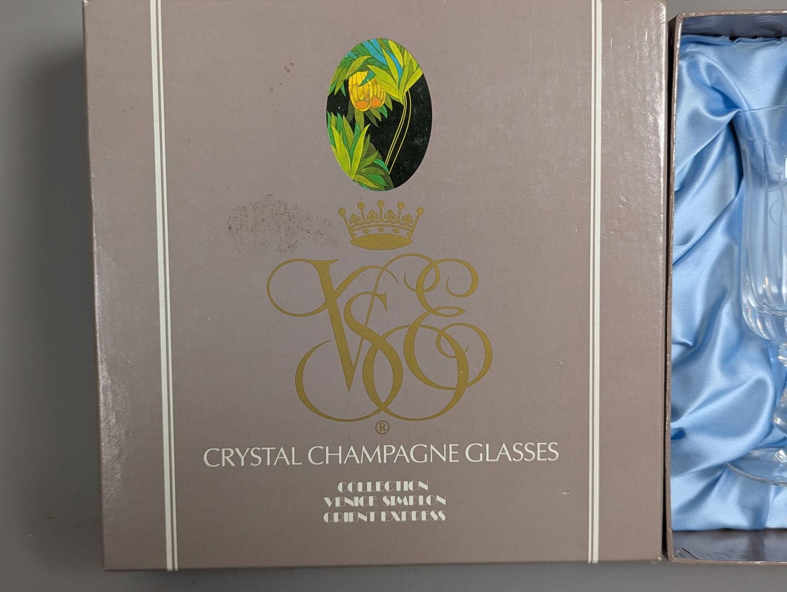Venice Simplon Orient-Express Crystal Champagne Flutes Pair - 2