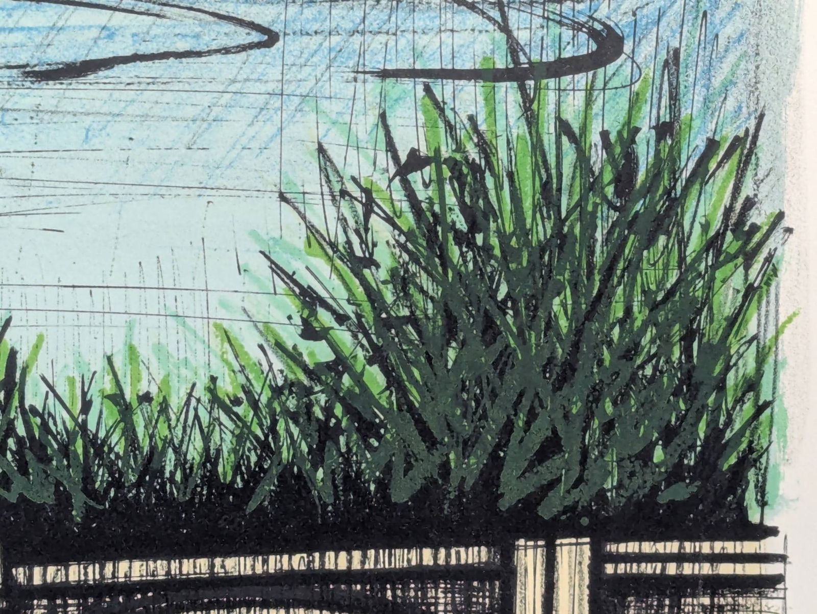 1968 Bernard Buffet Lithograph Depicting Parisian Landscape With Eiffel Tower - 6