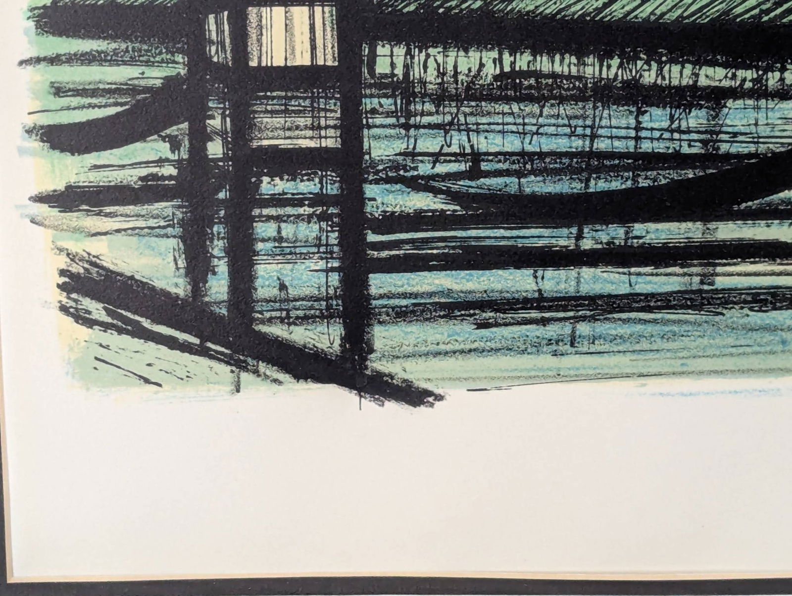 1968 Bernard Buffet Lithograph Depicting Parisian Landscape With Eiffel Tower - 7