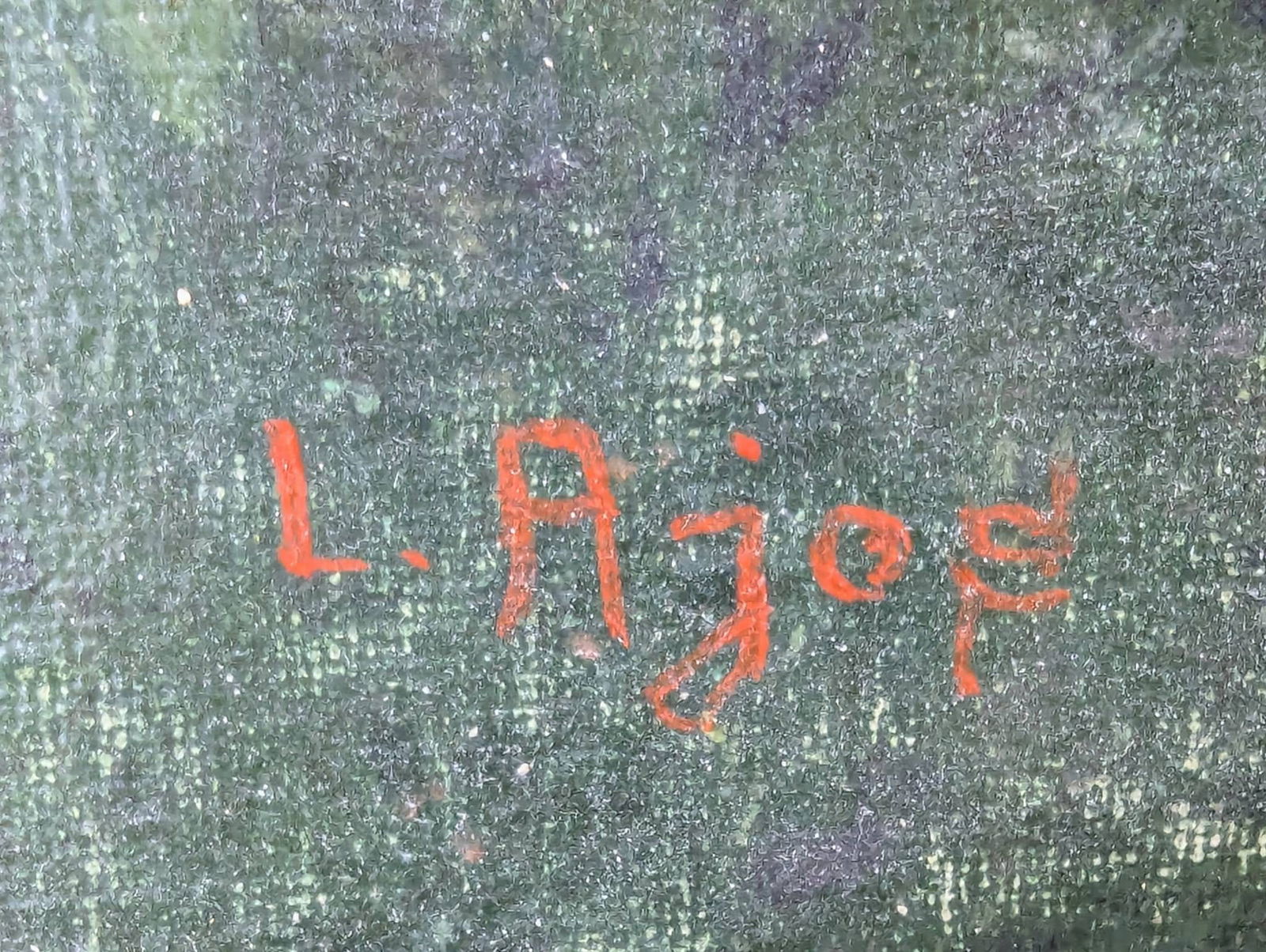 Oil Painting Signed L Ajos Depicting Franz Schubert on a Path - 11