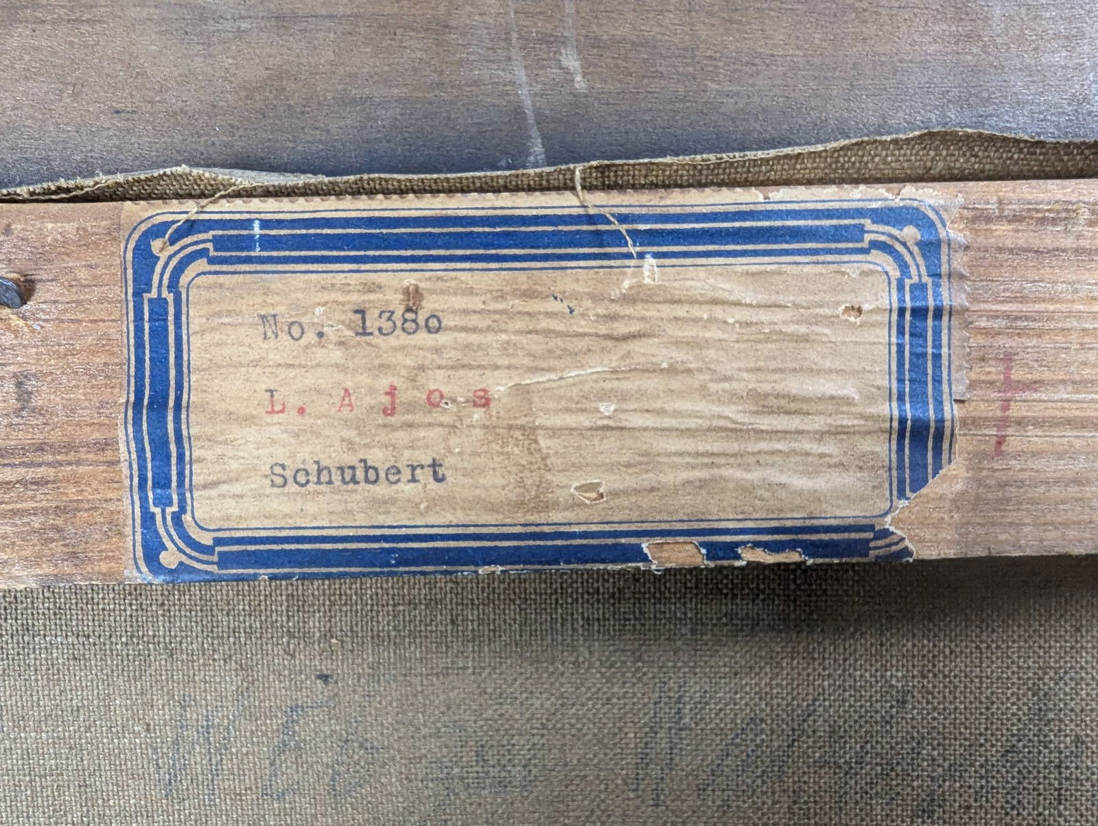 Oil Painting Signed L Ajos Depicting Franz Schubert on a Path - 15