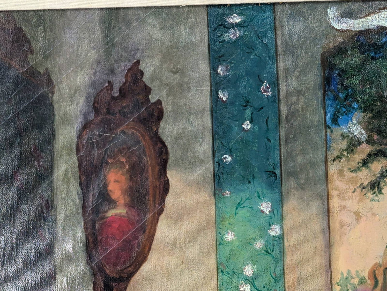 Signed G Brody Haig Oil Painting Depicting Indoor Scene with Furnishings - 3