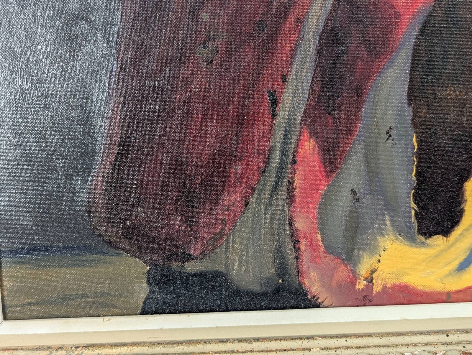 Oil Painting of Fiddler Signed Fritz Muller - 9