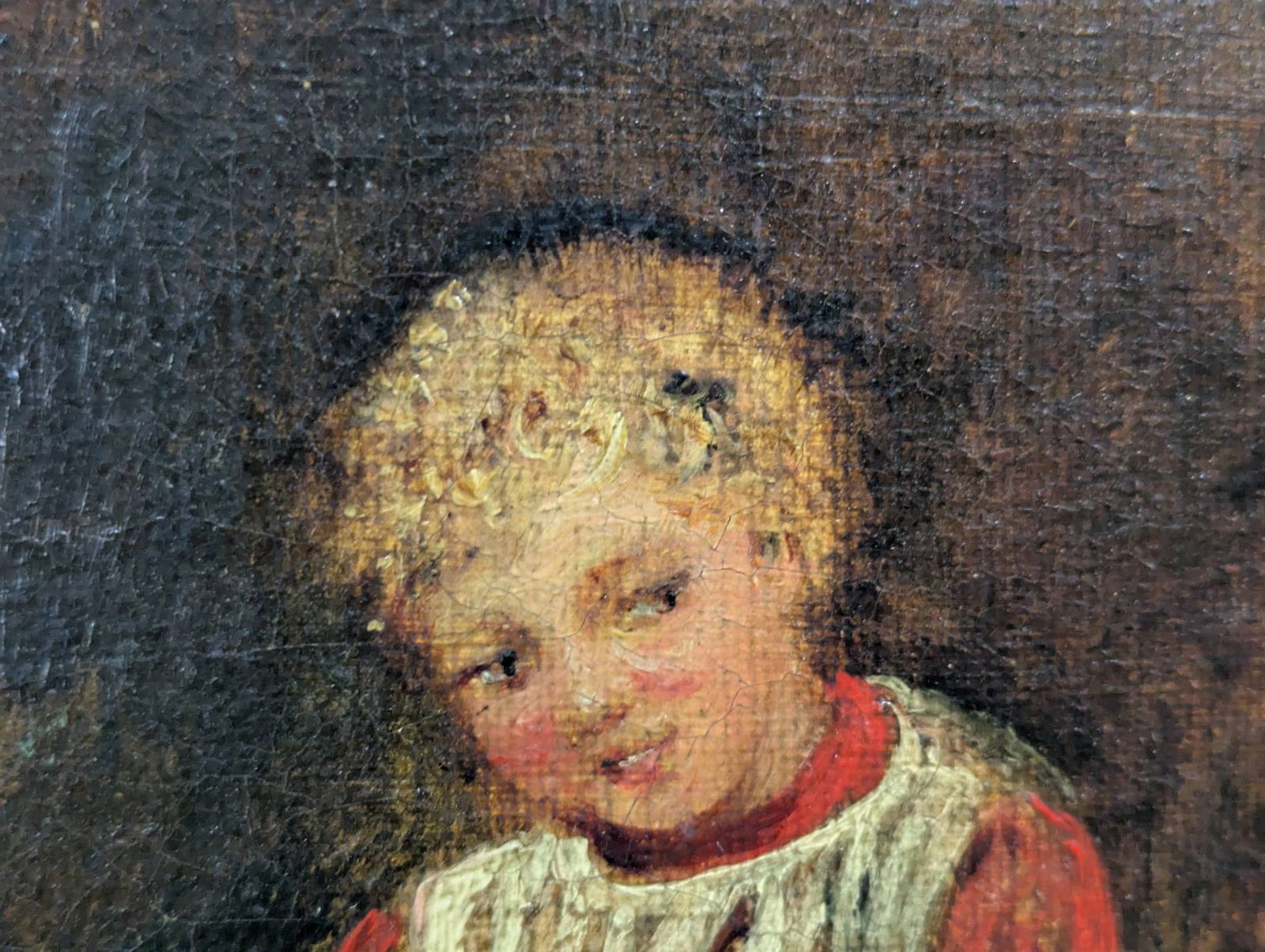 The Pet Donkey by John Locker Depicting Children With a Donkey in Rustic Scene - 12