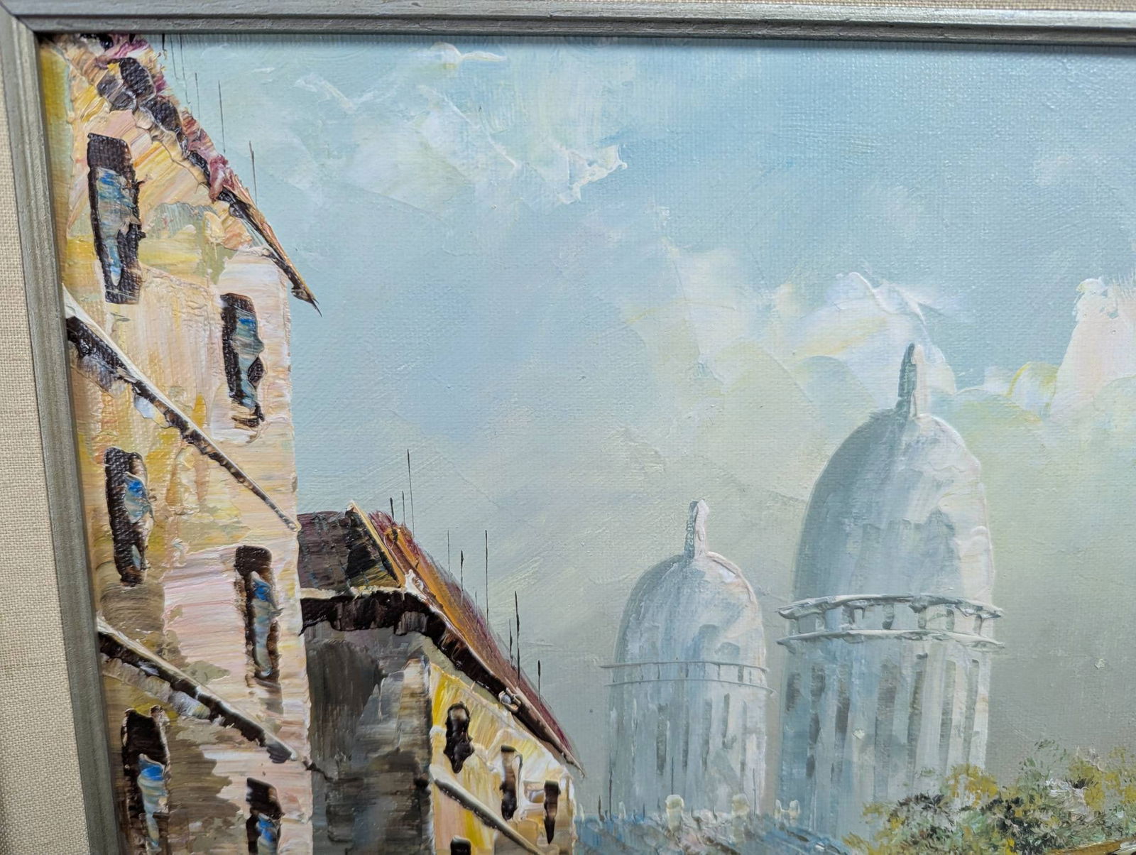 Impressionist Oil on Canvas Painting by Rossini Depicting Street Scene - 3