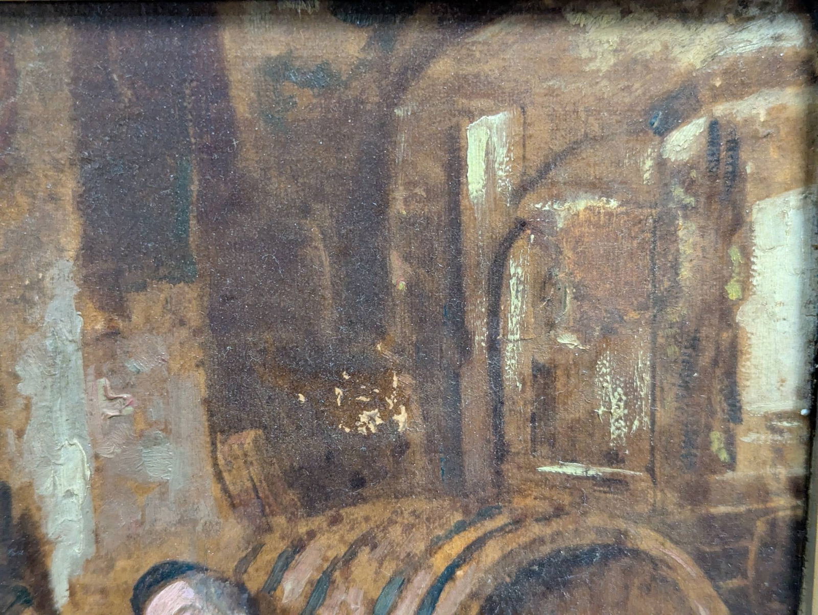 Oil on Canvas in Manner of Eduardo Von Grutzner Drunk Monks - 5